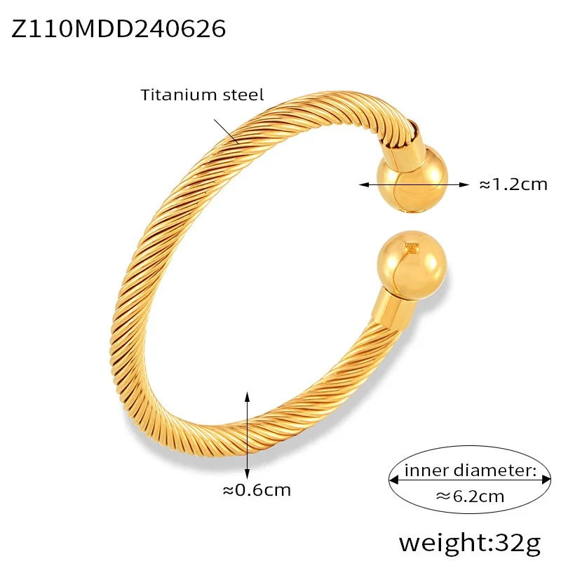 Women's Bracelet Adjustable Opening Round Bead Accessories Fashionable and Versatile Jewelry