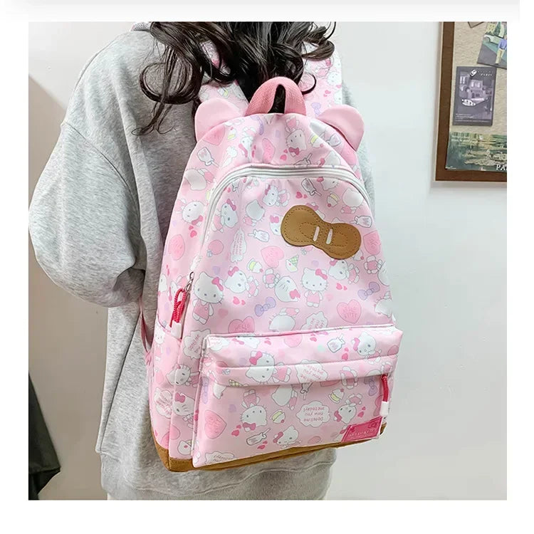 Sanrio Ins Style New Hellokitty Student Schoolbag Cute Hello Kitty Backpack Large Capacity Backpack