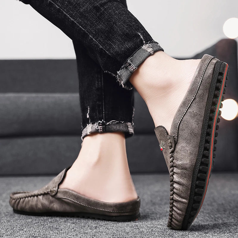 Shoes for Men Retro Elegant Gentleman Style Casual Party Comfortable Street Walking Summer Shoes Flat Bottomed Lightweight