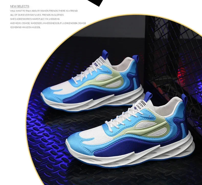 New Trendy Men's Sports Shoes Cushion Running Sneakers Outdoor Leisure Walking Jogging Trainers Soft Sole Breathable Footwear