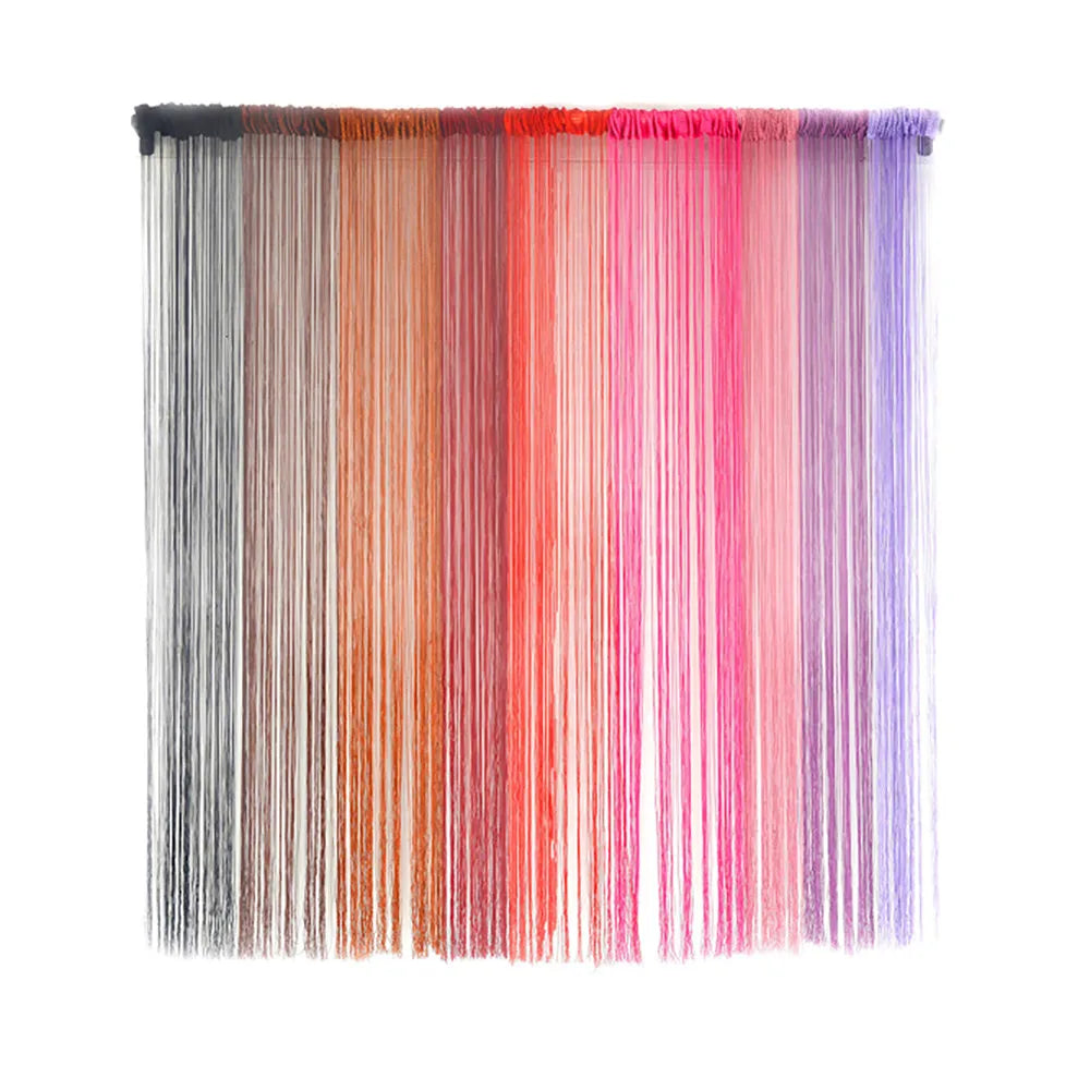 Curtains For Living Room 50cmx200cm Thread Curtain For Living Room Door Wall Window Panel Room Divider Decorative Tassel Curtain