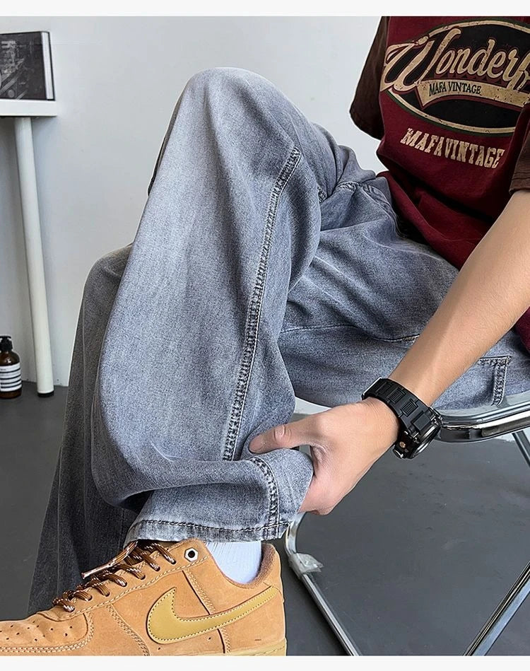 Mens Jeans Large Denim Jeans for Teens Trousers for Men Jean Baggy Pants Men's Fashion Man Male Trendyol Streetwear Korean Men´s