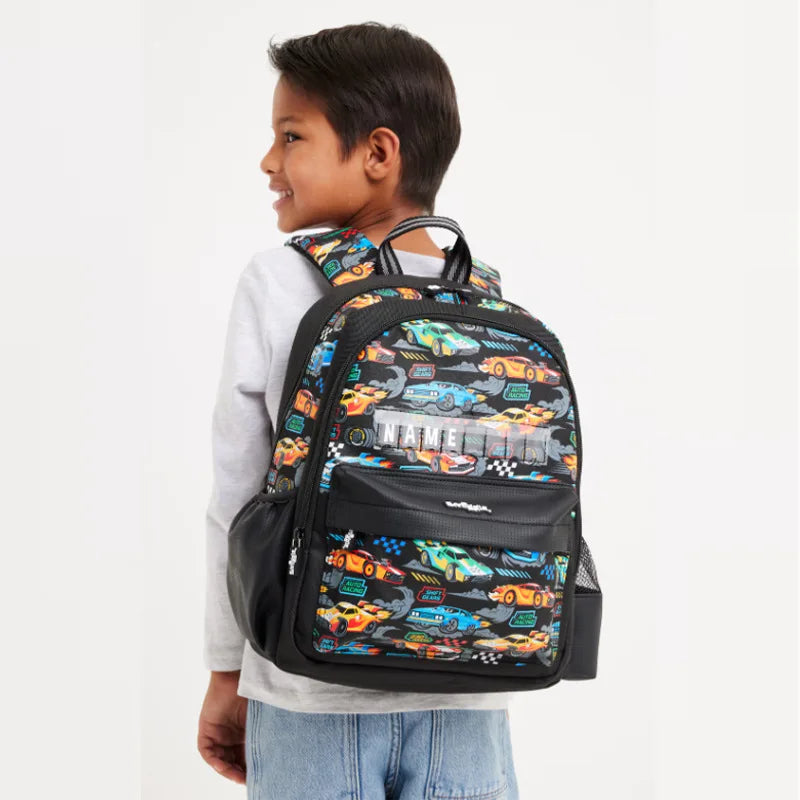 100% Genuine Australia Smiggle Backpack School Bag Race Car Cartoon Series Anime Backpack Student Gift Separate Purchases