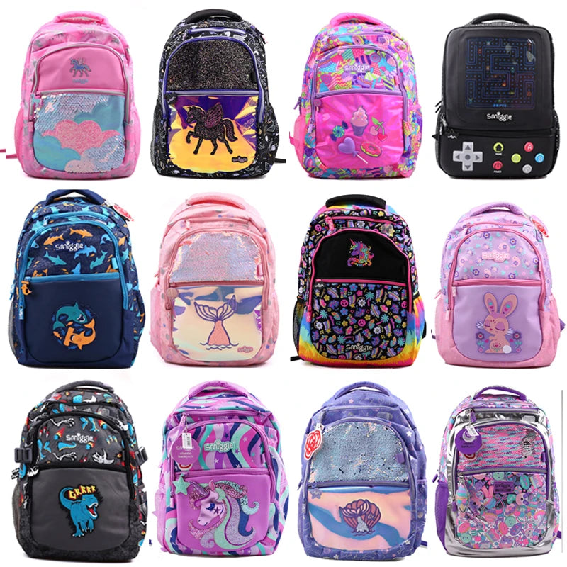 Genuine Australia Smiggle Schoolbags Children'S Backpacks Primary School Students' Shoulder Bags Large-Capacity Cartoon Bags