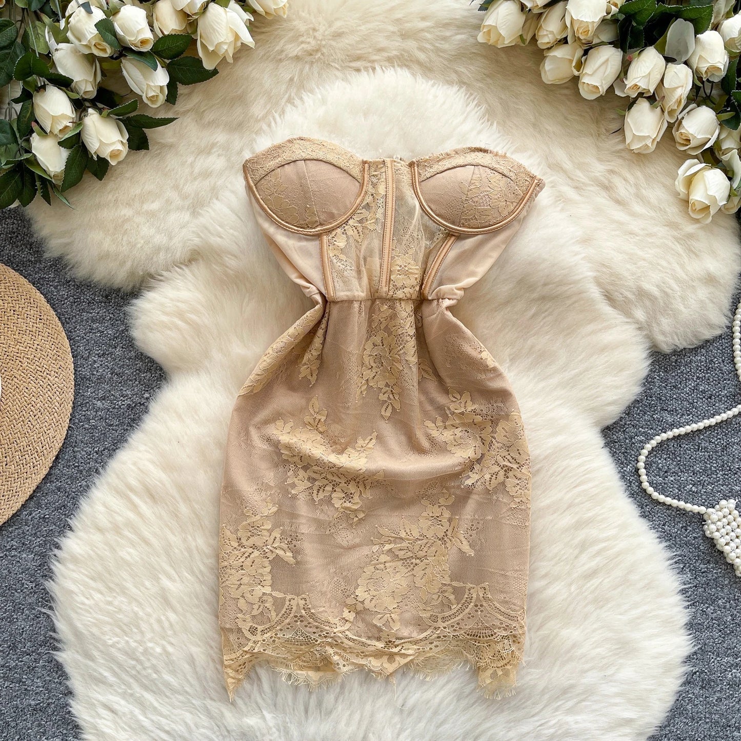 Chic Sexy Embroidered sleeveless Dress Fairy dress Summer Beach Vacation Women hotsweet  Boho ceremony dresses