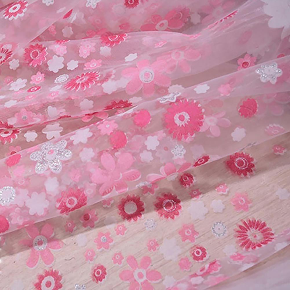 200X100cm Floral Pattern Window Curtain Summer Transparent Room Decor Window Screening Door Curtains Drape Panel Sheer Tulle