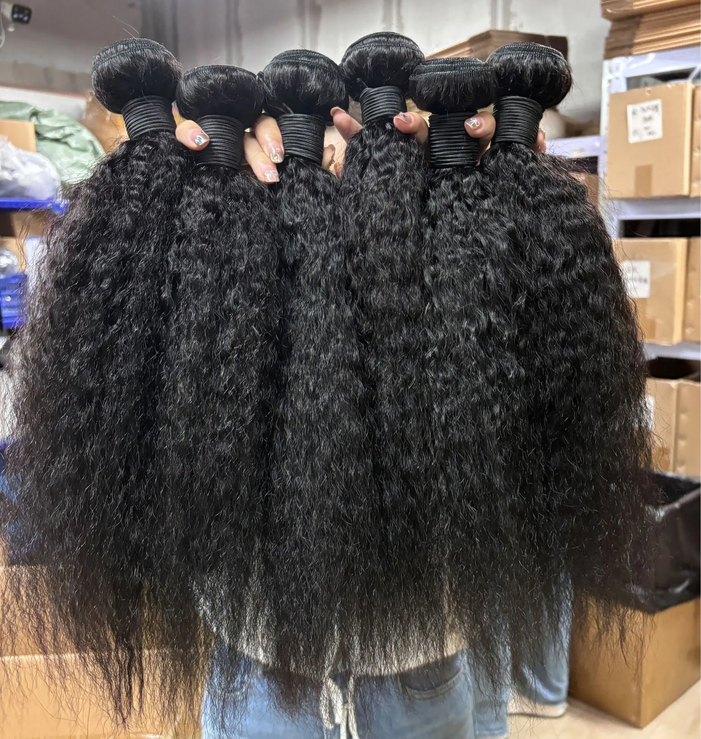 Kinky Straight Human Hair Bundles 26 26 26 Bundles 100% Human Hair Raw Hair Bundles Brazilian Hair Extensions On Sale Clearance