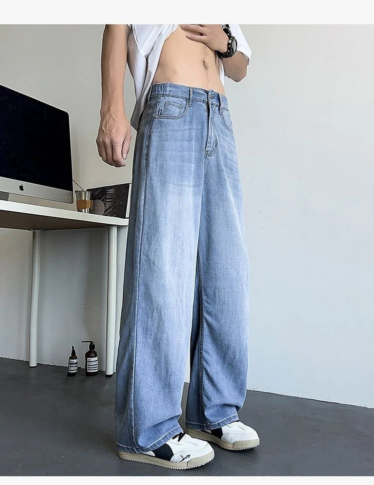 Mens Jeans Large Denim Jeans for Teens Trousers for Men Jean Baggy Pants Men's Fashion Man Male Trendyol Streetwear Korean Men´s