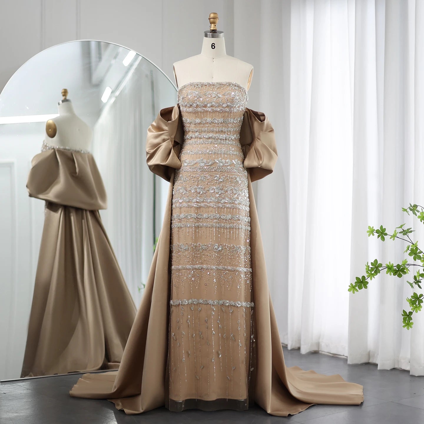 Customized Evening Dresses Luxury Dubai Sage Green Sexy Prom Dress Elegant Exquisite High Quality Wedding Party Gowns for Women