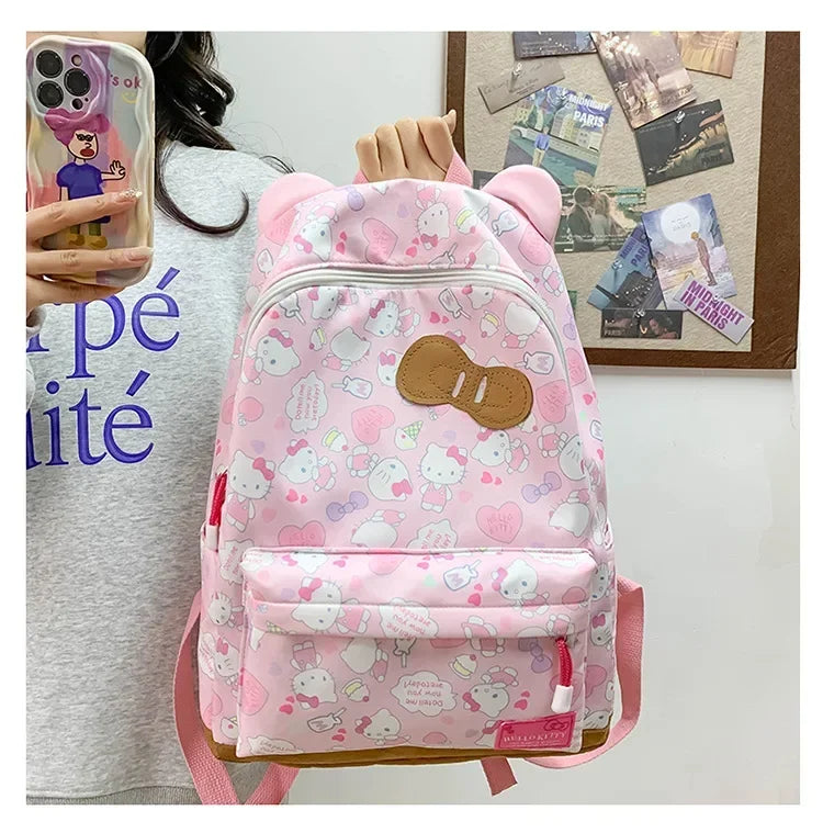 Sanrio Ins Style New Hellokitty Student Schoolbag Cute Hello Kitty Backpack Large Capacity Backpack