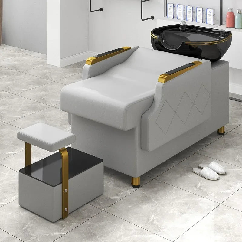 Modern Comfortable Shampoo Bed Luxury Nordic Fashion Custom Shampoo Bed Delicacy Delicacy Cadeira De Barbearia Salon Furniture