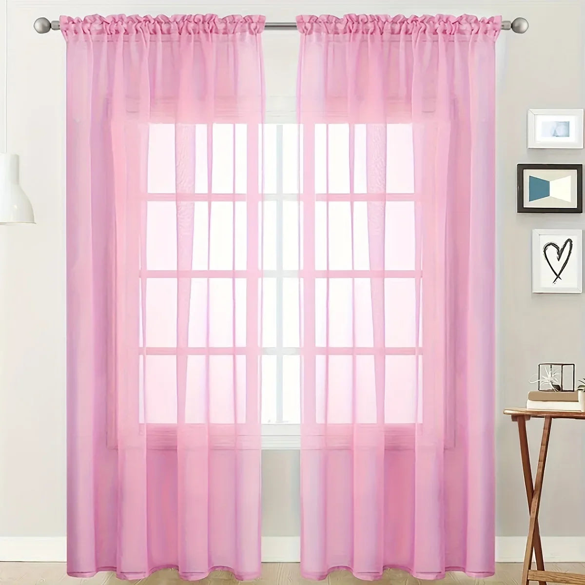 140*260cm Chiffon Sheer Window Curtains  for Living Room Modern Simple Curtain Gauze Semi-blackout Balcony Thin Window Screen