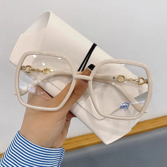 2023 Myopia Glasses for Women and Men New Oversized Square Eyeglasses -0 To -4.0 Fashion Reading Rectangle Eyewear