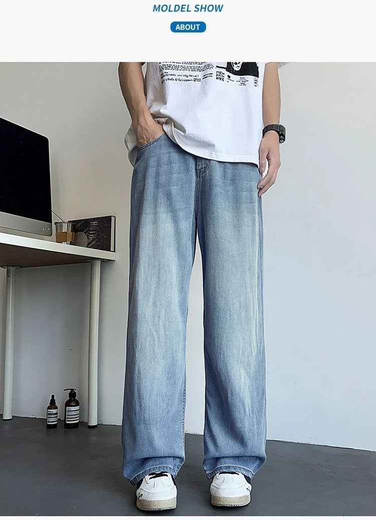 Mens Jeans Large Denim Jeans for Teens Trousers for Men Jean Baggy Pants Men's Fashion Man Male Trendyol Streetwear Korean Men´s