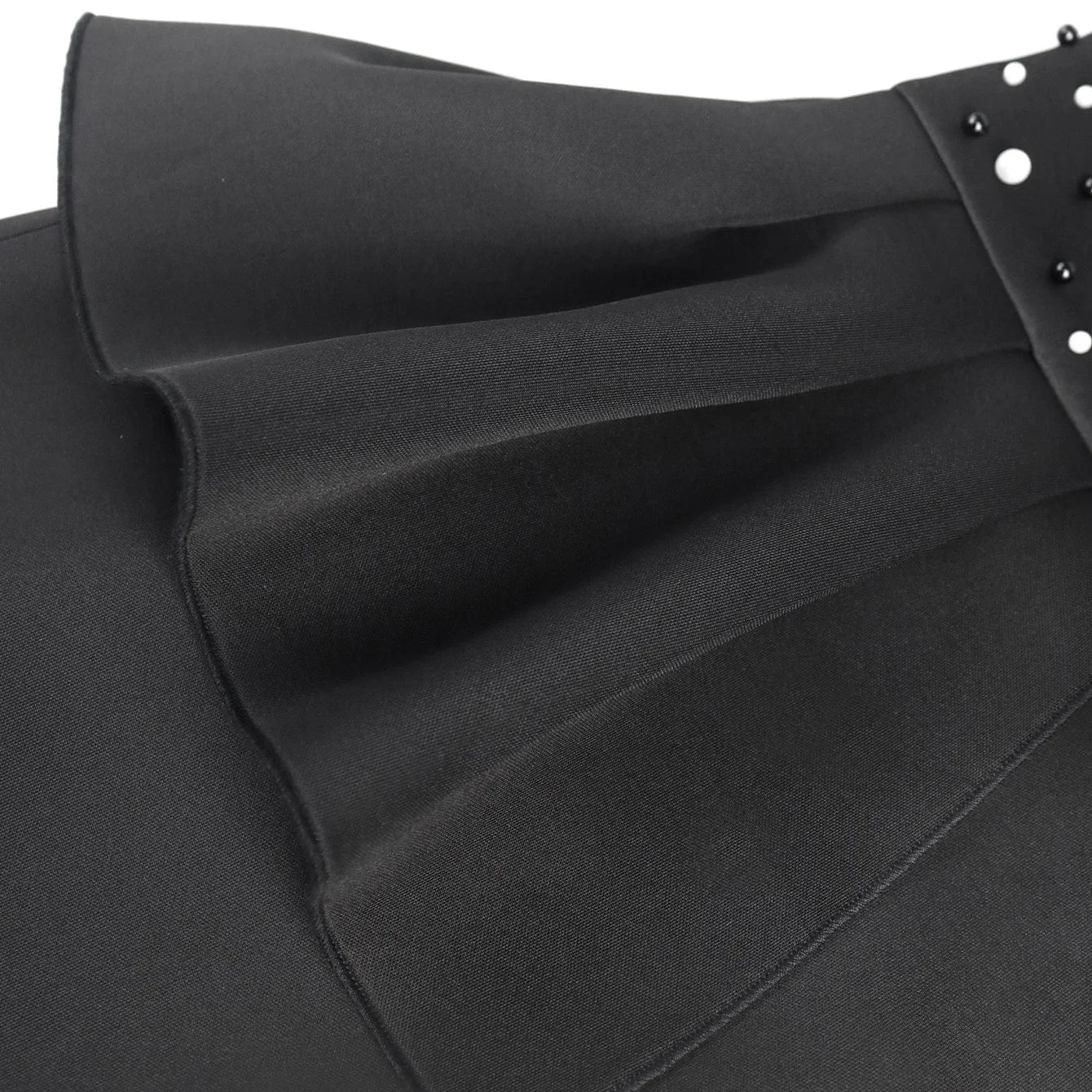 Elegant Dresses Woman 2024 Luxury O Neck Transparent Beaded Ruffles Full Sleeve Sheath Package Hips Mid Calf Birthday Party Robe