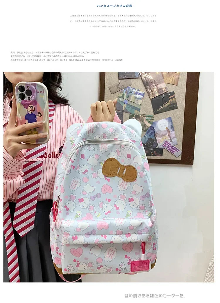Sanrio Ins Style New Hellokitty Student Schoolbag Cute Hello Kitty Backpack Large Capacity Backpack