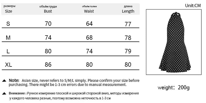 Women's Dresses New Summer Streetwear Fashion Dot Print Halter Dress Sexy Sleeveless Backless Elegant Female Dresses Clothing