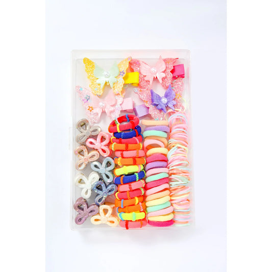 100Pcs Colorful Hair Accessories Set - Trendy Clips, Barrettes & Scrunchies for Women & Girls | Stylish Hair Decor for All Occas