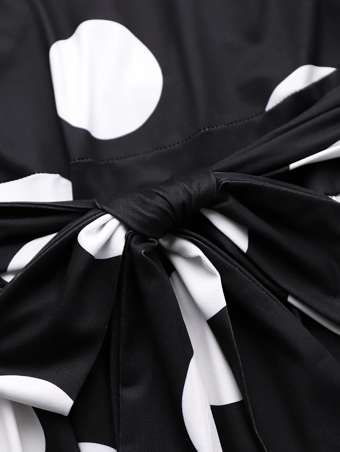 Casual Dresses Elegant Women Long Dress Sleeve Female Robe Bow Knot Polka Dots Girl's Vestidos Lady's Maxi Dresses