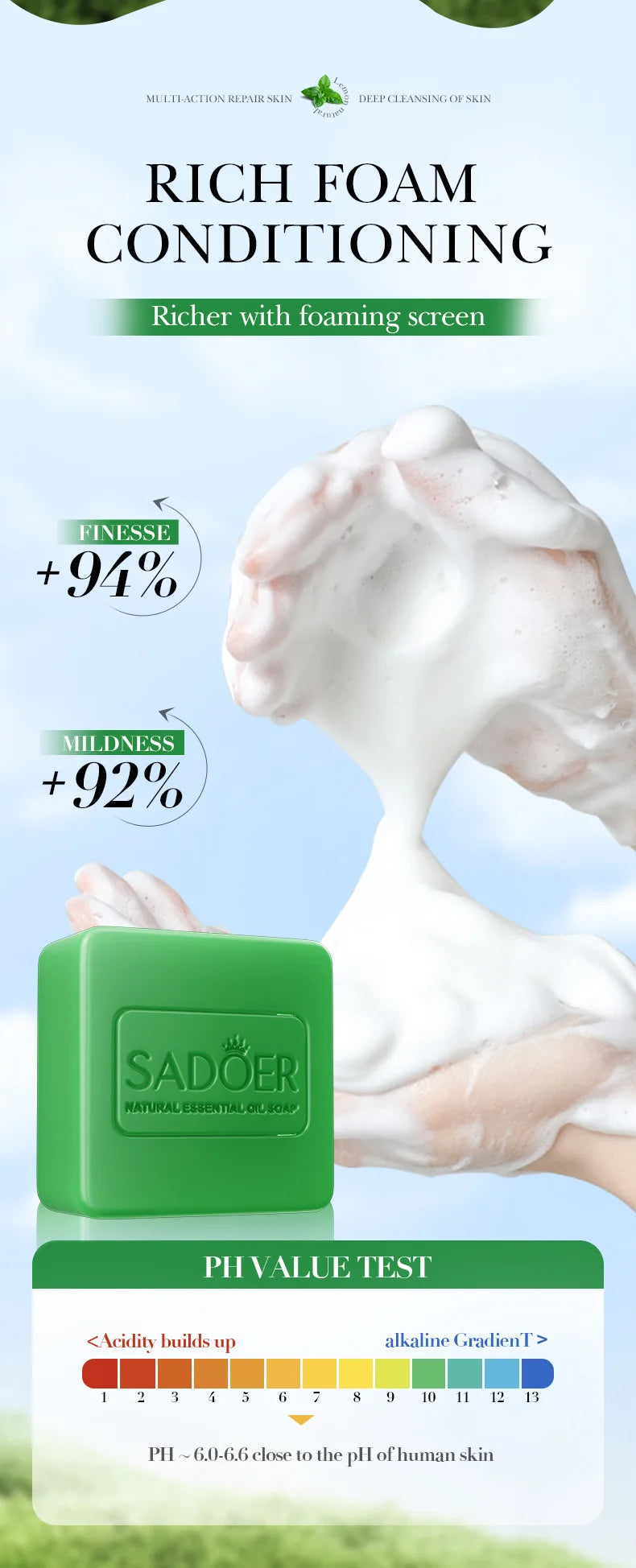 Peppermint Essential Oil Soap Body Shower Handmade Kojico Acid Tumeric Kojic Brightening Hand Sanitizer Bar Salim Bag Whitening