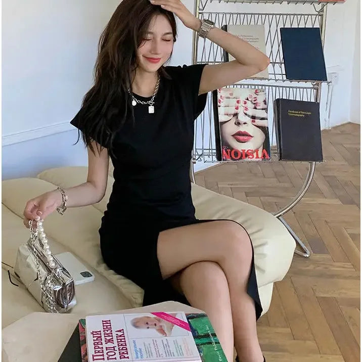 White Dresses for Women 2024 Woman Dress Clothes Midi X New in Chic and Elegant Pretty Cheap Casual Y2k Outfits Harajuku Cotton