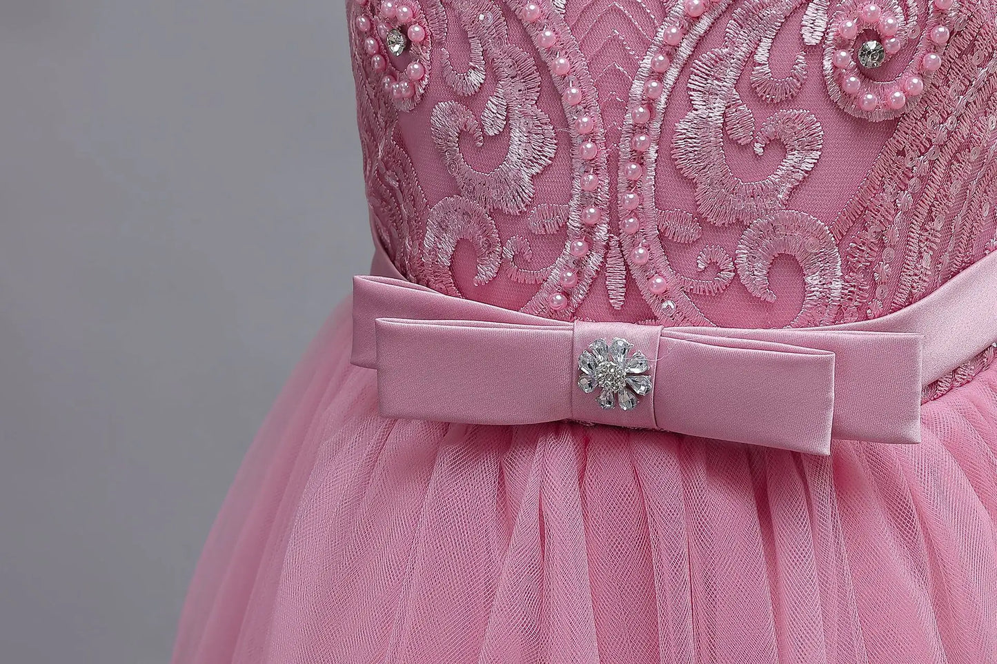 4-12 years old gorgeous girl dress sheer elegant girl birthday party princess dress long carnival evening dress summer clothing