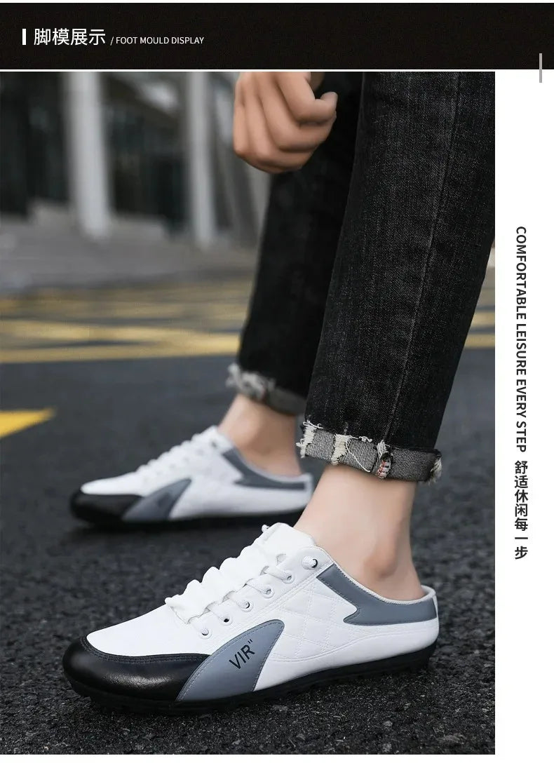 Summer Slippers for Men Trendy Men's Flat Bottom Casual Shoes Soft Sole Support Shoes Men's Sneakers Zapatos De Hombre