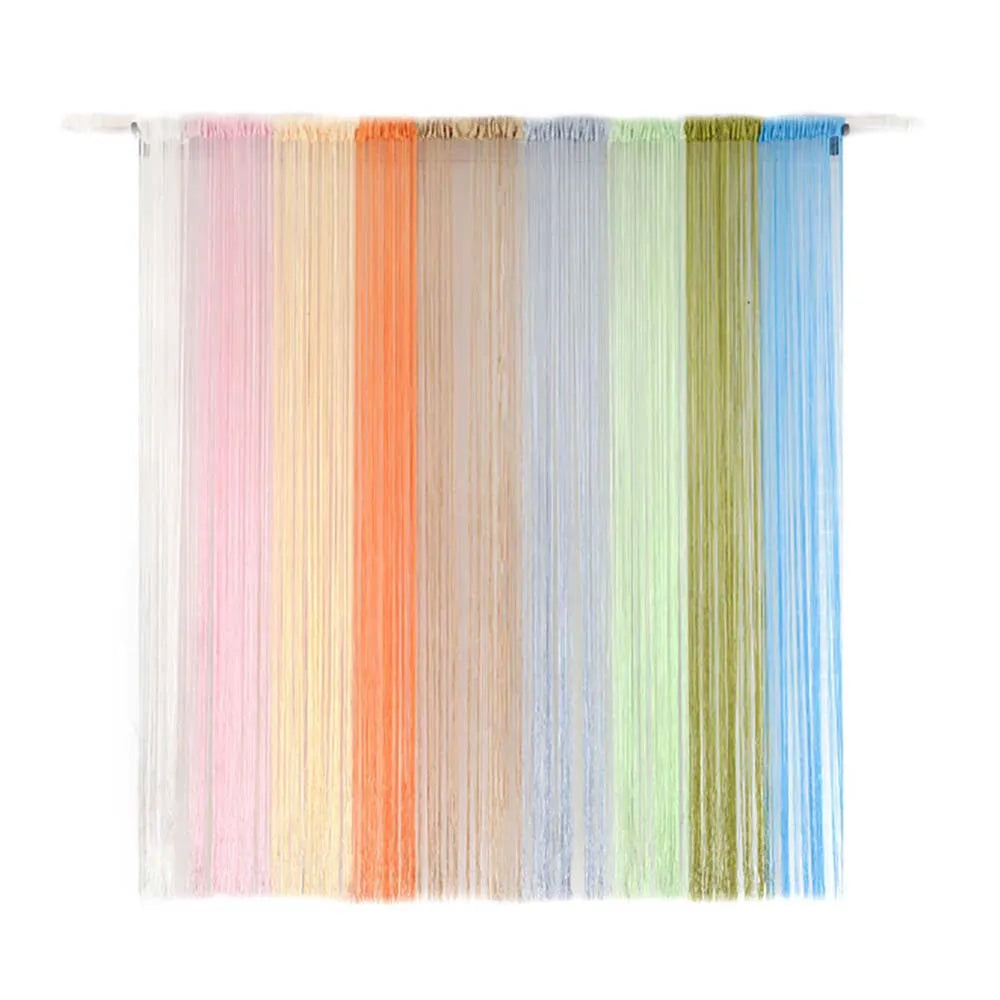 Curtains For Living Room 50cmx200cm Thread Curtain For Living Room Door Wall Window Panel Room Divider Decorative Tassel Curtain