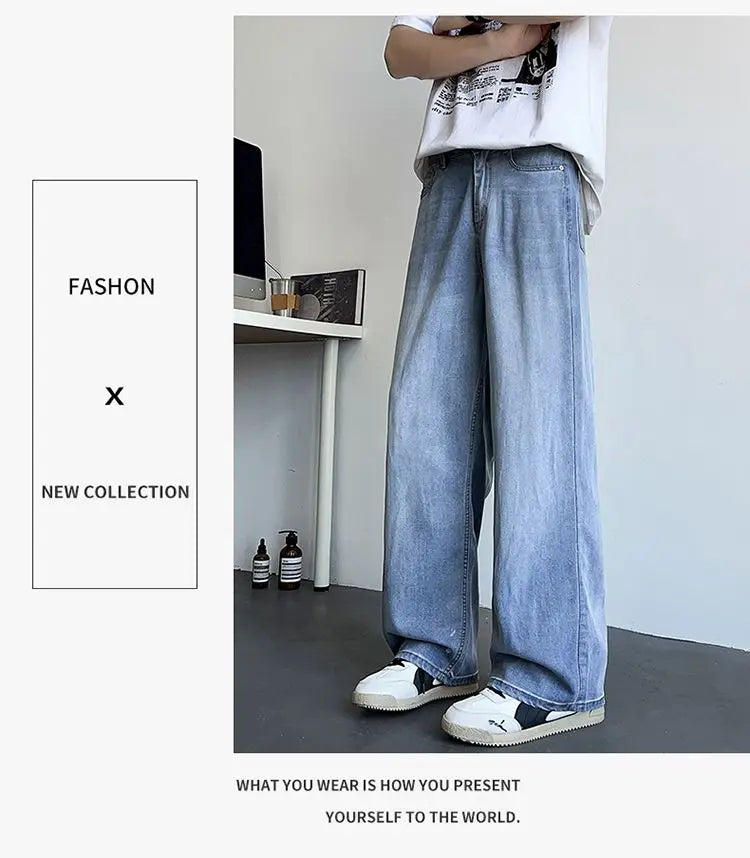 Mens Jeans Large Denim Jeans for Teens Trousers for Men Jean Baggy Pants Men's Fashion Man Male Trendyol Streetwear Korean Men´s