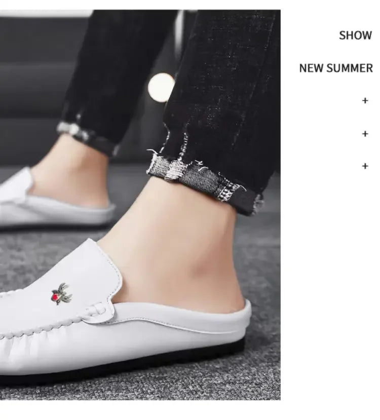 Shoes for Men Retro Elegant Gentleman Style Casual Party Comfortable Street Walking Summer Shoes Flat Bottomed Lightweight