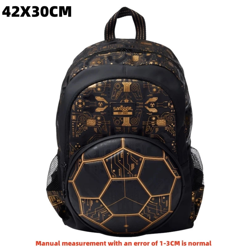 Genuine Australia Smiggle Backpack Black Football School Bag Cartoon Series Anime Backpack Student Gift Separate Purchases
