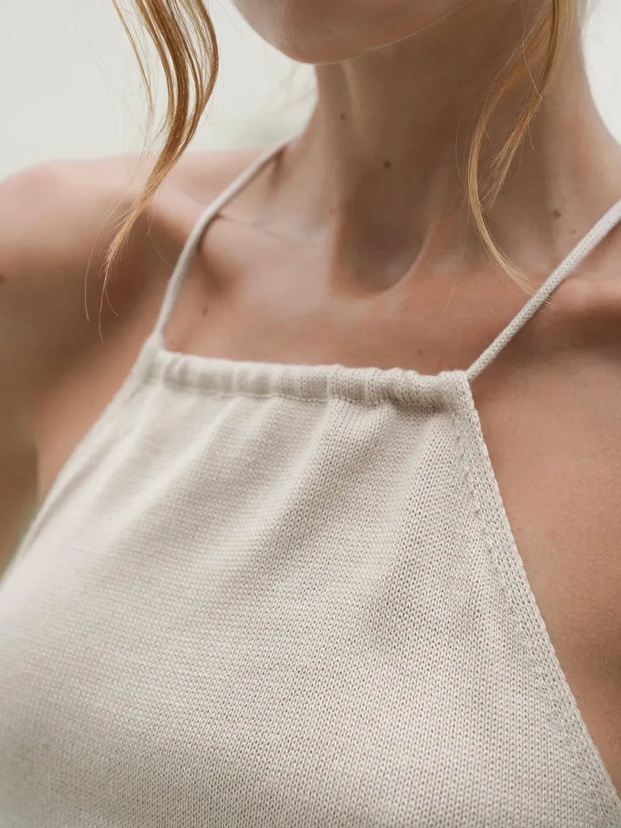 Women's Sexy Dress 2025 Spring And Summer New Styles Backless Halter Neck Dress Elegant Temperament Long Skirt Sleeveless