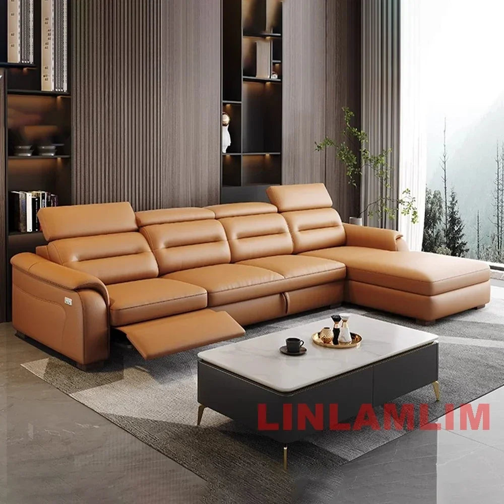 Linlamlim Multifunctional Convertible Sofa Bed With Eletric Recliner, Folding Sofa Cama With Power Reclining Seats & Storage Box