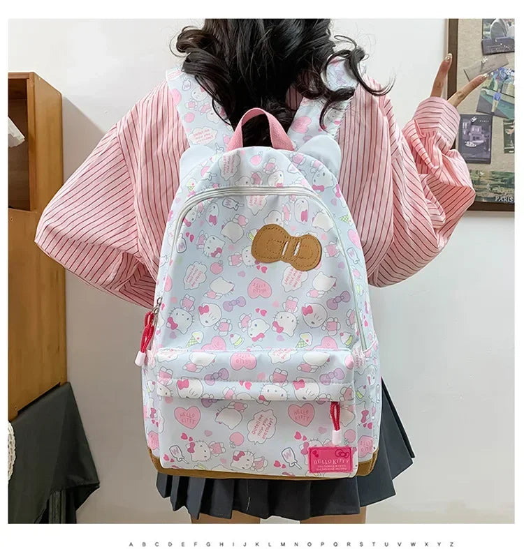Sanrio Ins Style New Hellokitty Student Schoolbag Cute Hello Kitty Backpack Large Capacity Backpack