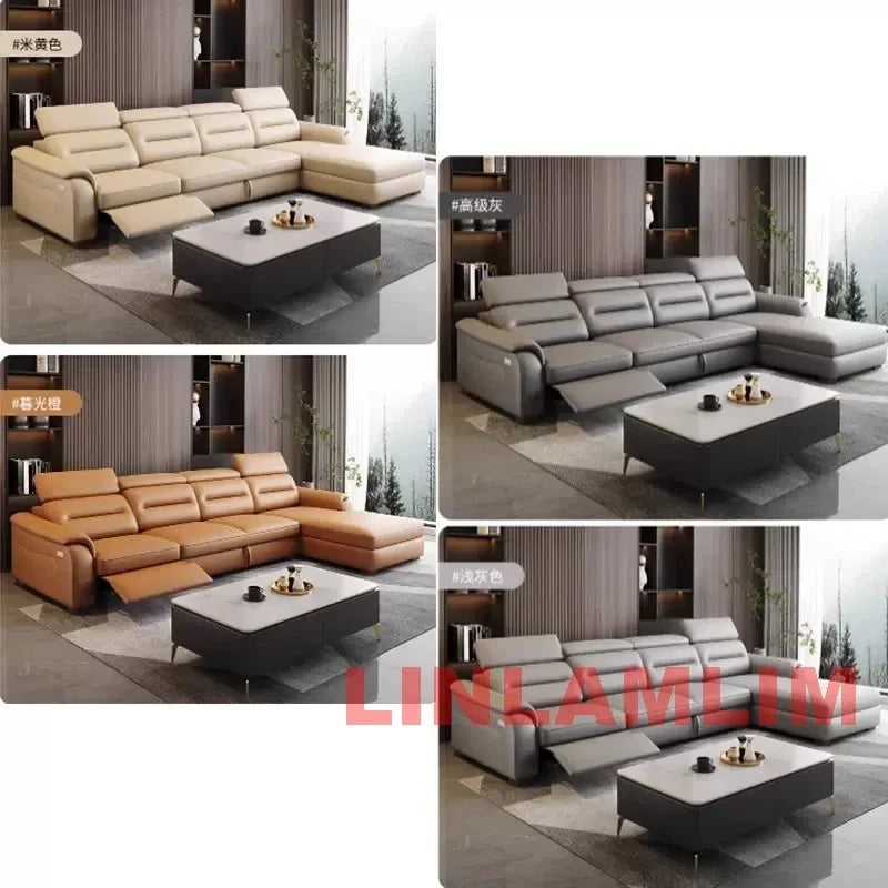 Linlamlim Multifunctional Convertible Sofa Bed With Eletric Recliner, Folding Sofa Cama With Power Reclining Seats & Storage Box