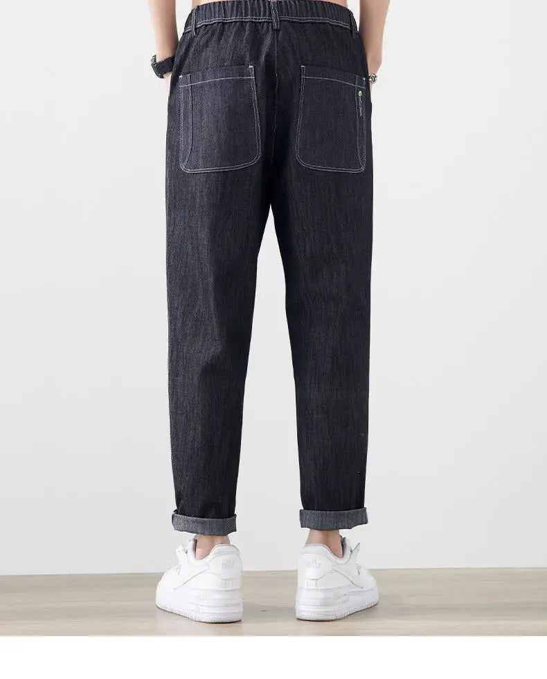 Women Jeans High Waist 2025 Spring Summer Fashion Streetwear Straight Wide Leg Pants Loose Casual Female Denim Trousers