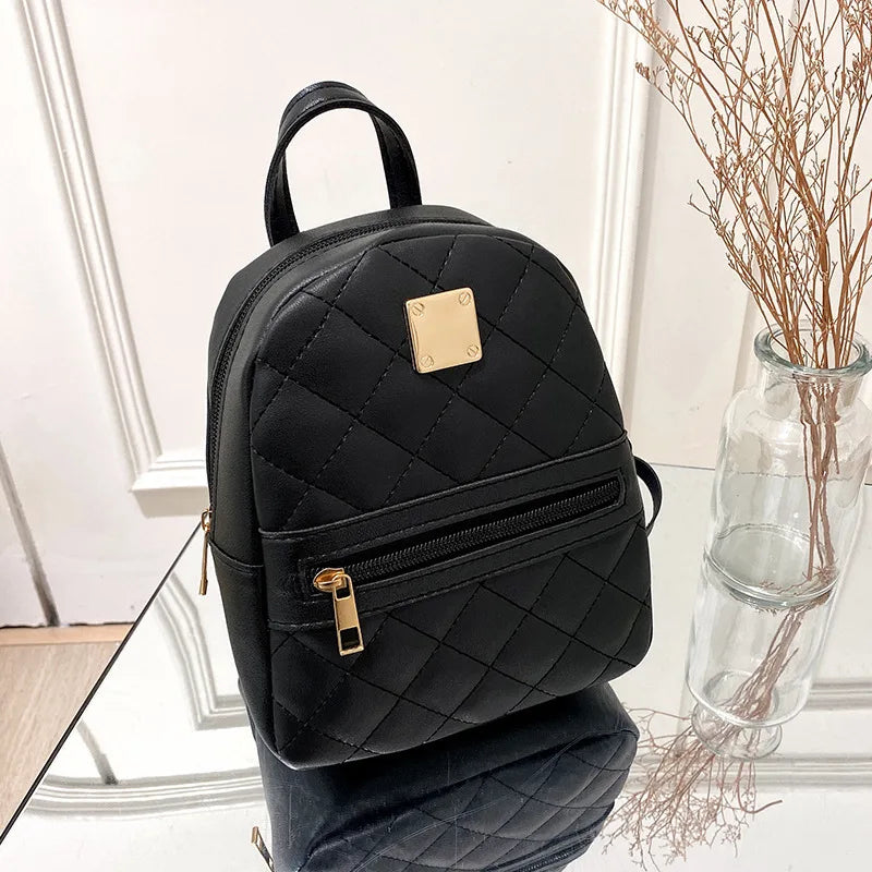 2024 new k-style quilted embroidered small school bag girls small backpack behalf of western style ladies backpack