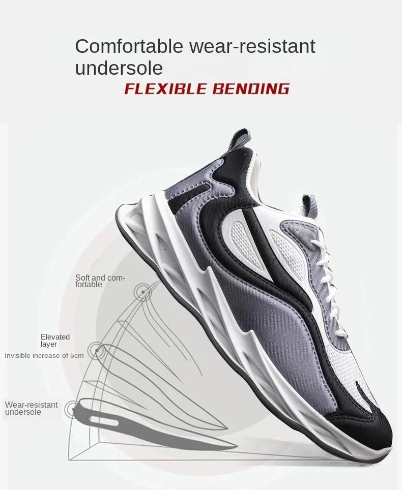 New Trendy Men's Sports Shoes Cushion Running Sneakers Outdoor Leisure Walking Jogging Trainers Soft Sole Breathable Footwear