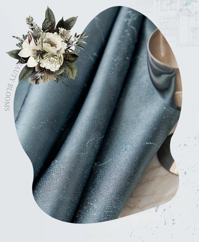 European Curtains Light Luxury Curtains for Living Room  Modern Simple Blackout Bedroom White Tulle Thicken Jacquard Window