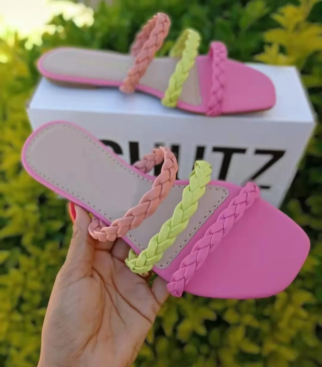 2022 NEW Women Cute Light Weight Summer Hemp Home Slippers Lady Casual Sweet Summer Beach Comfort Slippers shoes for women