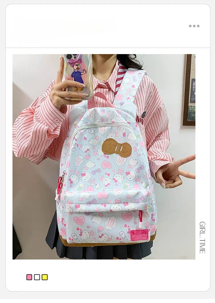 Sanrio Ins Style New Hellokitty Student Schoolbag Cute Hello Kitty Backpack Large Capacity Backpack