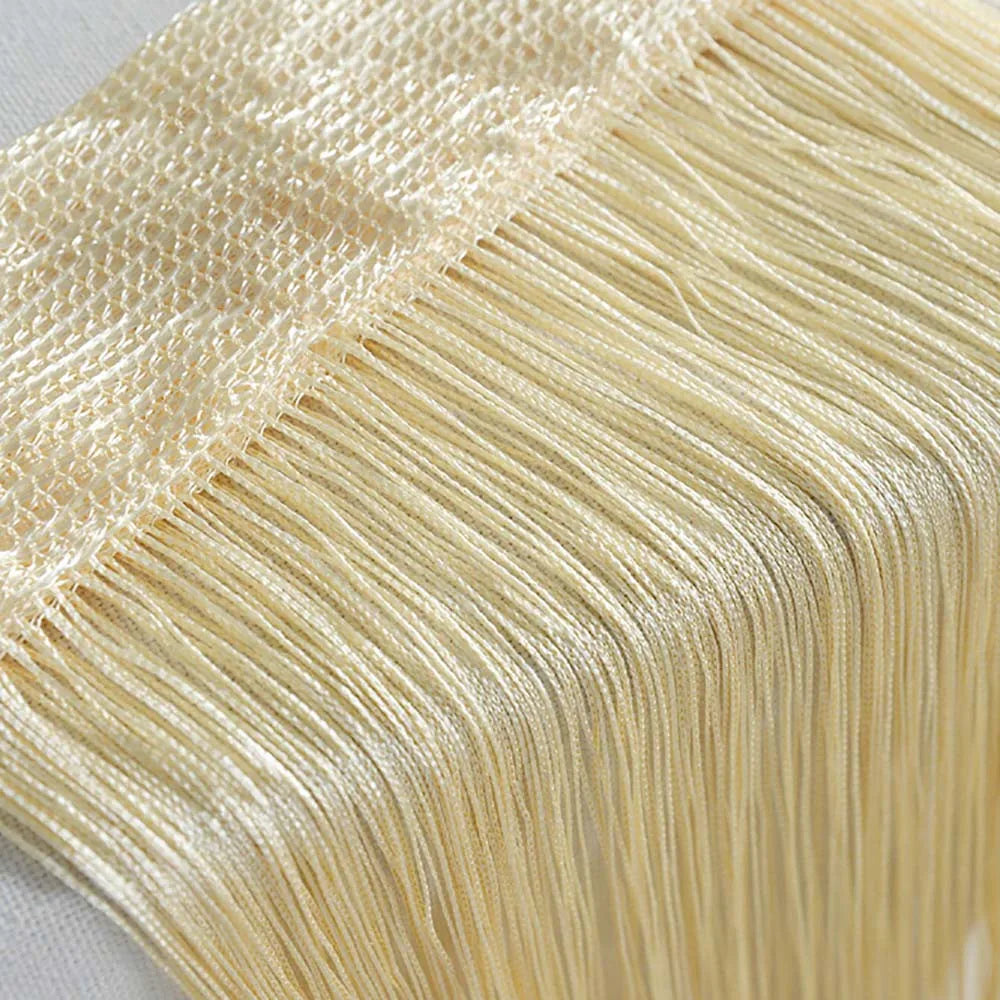 Curtains For Living Room 50cmx200cm Thread Curtain For Living Room Door Wall Window Panel Room Divider Decorative Tassel Curtain