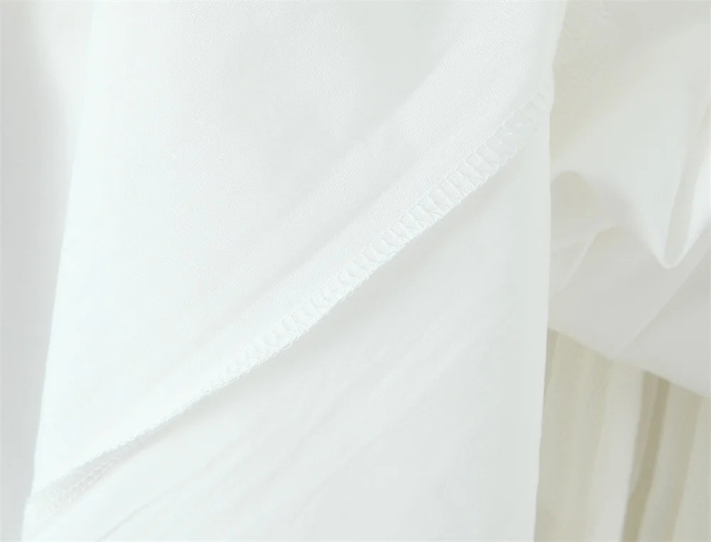 Women's Dress 2025 New Fashion Summer  White Bow Midi Dresses for Women Elegant Chic Ladies Dress