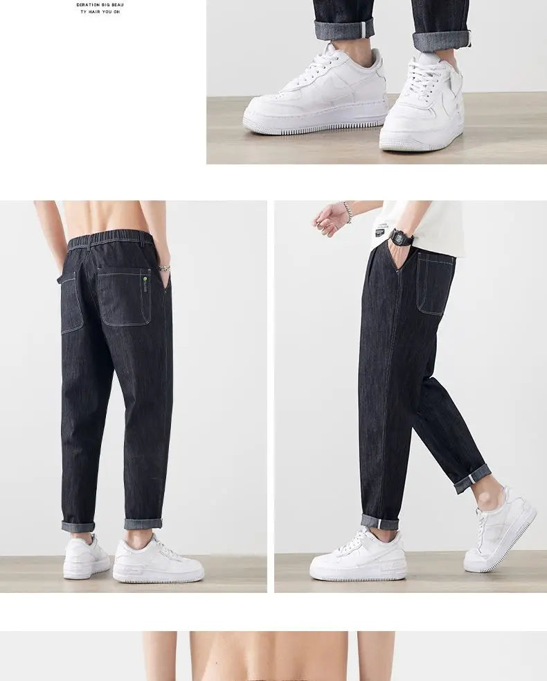 Women Jeans High Waist 2025 Spring Summer Fashion Streetwear Straight Wide Leg Pants Loose Casual Female Denim Trousers