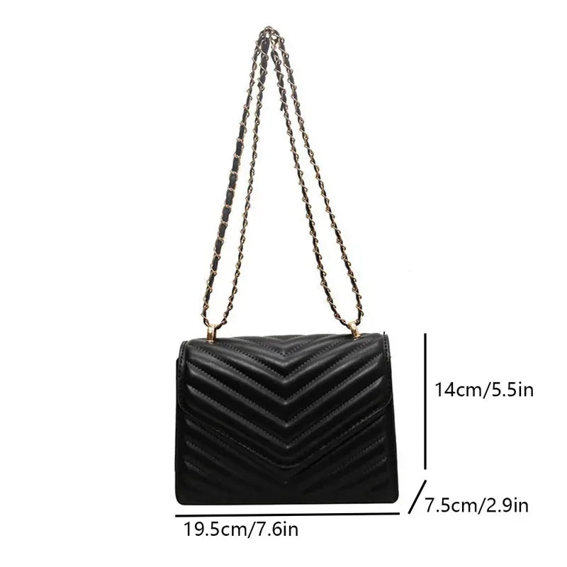 Women's fashionable retro single shoulder crossbody bag small square bag simple women's chain crossbody bag