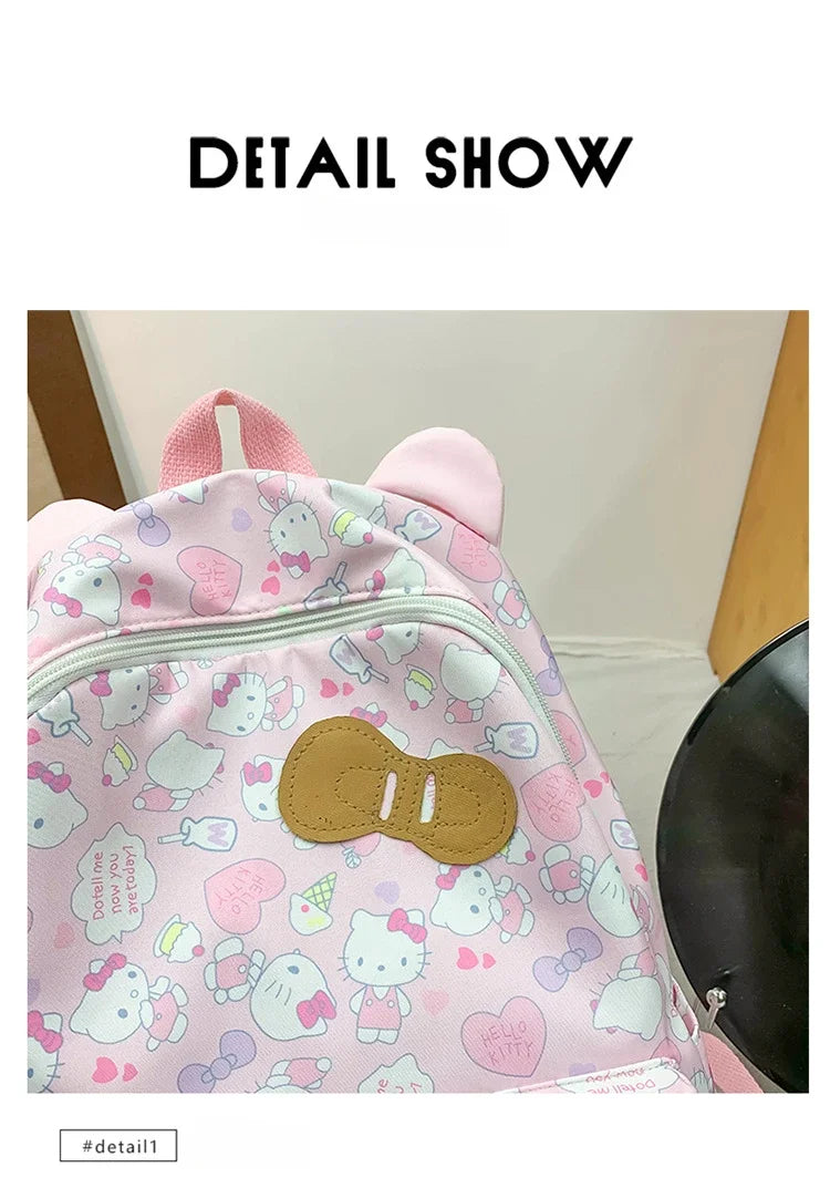 Sanrio Ins Style New Hellokitty Student Schoolbag Cute Hello Kitty Backpack Large Capacity Backpack