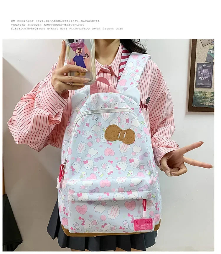 Sanrio Ins Style New Hellokitty Student Schoolbag Cute Hello Kitty Backpack Large Capacity Backpack