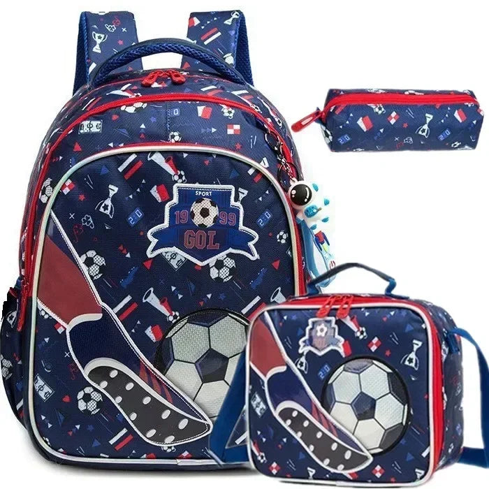 Children's School Bag for Boys Waterproof Backpack Set with Thermal Bag School Boy Backpack Elementary Student Shoulder Bag