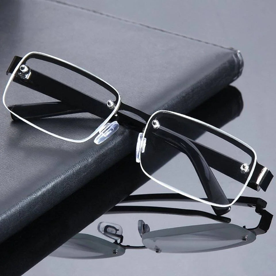 Classic High-quality Half-frame Reading Glasses Mens Vintage Natural Original Stone Presbyopia Eyeglasses  Diopter +1.0 To +4.0