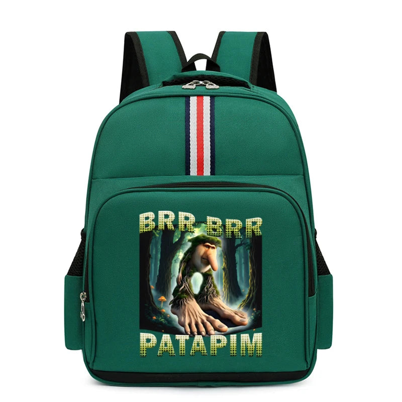 Italian Brainrot Backpack Students Animal Meme Schoolbag Large Capacity Cartoon Tung Tung Sahur School Bag for Boys Girls Gifts